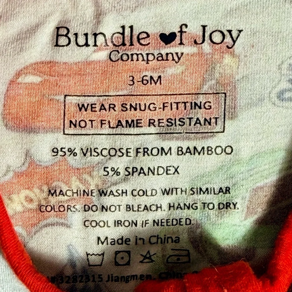 Bundle of Joy Company Cars One-Piece Pajamas Boys 3-6M Kachow Lightning McQueen